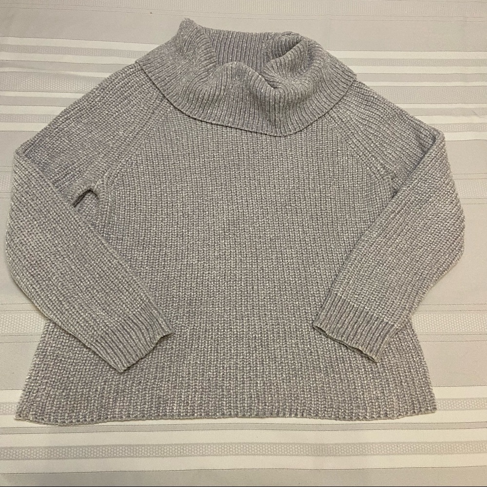 Grey Soft Knit Womens Cowl Neck Sweater Excellent Used Condition! Size S